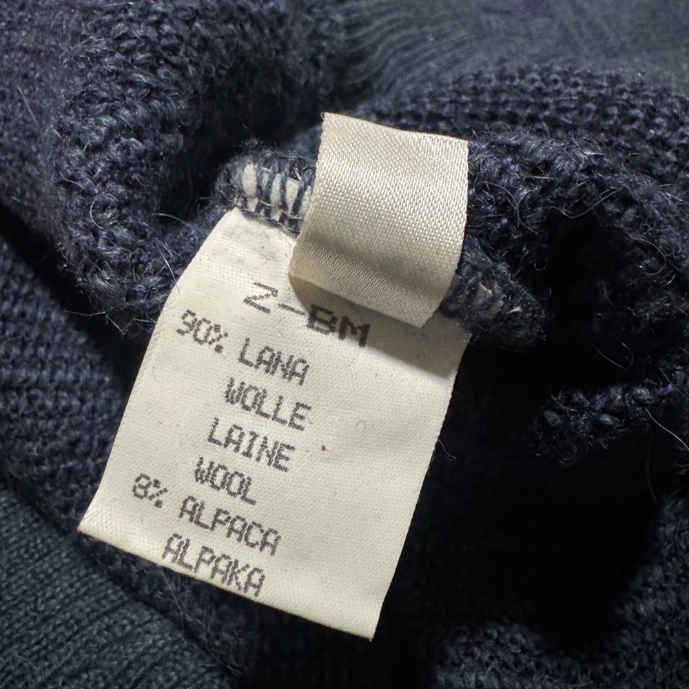 Arian Kool for Zimbello Vintage V-Neck Wool/Alpaca Sweater Sz - Picture 12 of 13